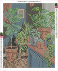 Thumbnail for Diamond painting adhesive canvas preview - Indoor Greenery Collection