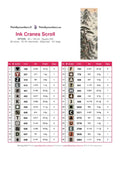 Thumbnail for DMC color chart for Ink Cranes Scroll diamond painting - 28 colors