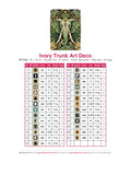 Thumbnail for DMC color chart for Ivory Trunk Art Deco diamond painting - 27 colors
