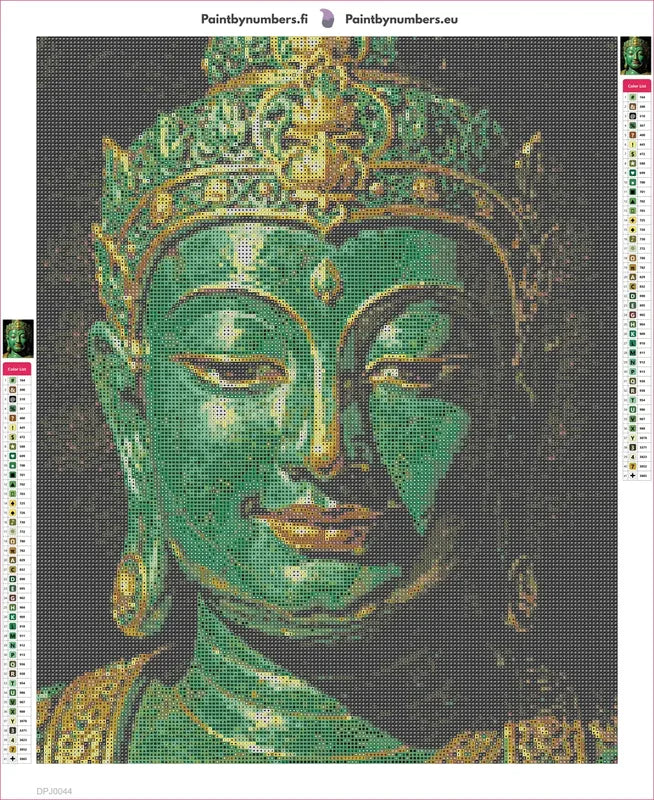 Jade Buddha diamond painting adhesive canvas 40x50cm