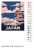 Thumbnail for Color chart and instructions - Japan Travel Poster 40x50cm