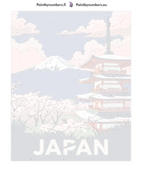 Thumbnail for Numbered canvas - Japan Travel Poster 40x50cm