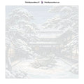 Thumbnail for Numbered canvas - Japanese Courtyard in Snow 50x50cm