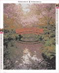 Thumbnail for Red Bridge diamond painting adhesive canvas 40x50cm