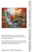 Thumbnail for Paint color chart and instructions - Japanese Garden in Autumn 50x40cm
