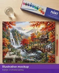 Thumbnail for Finished paint by numbers mockup - Japanese Garden in Autumn 50x40cm