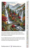 Thumbnail for Paint color chart and instructions - Japanese Garden with Waterfalls 40x50cm