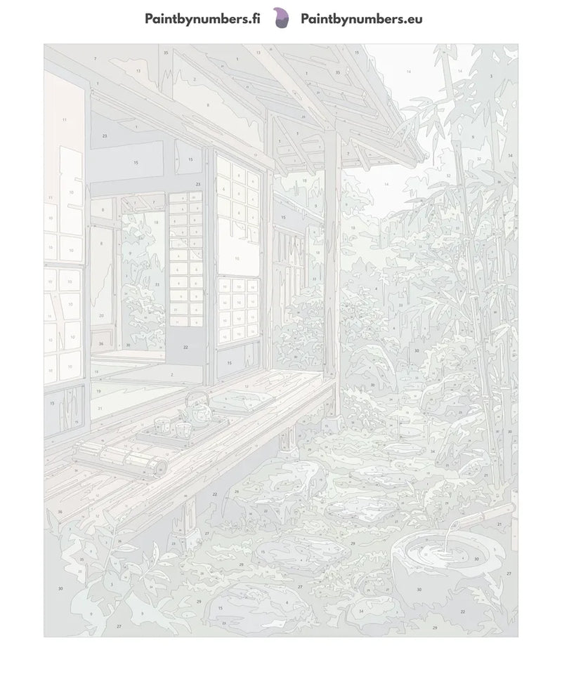 Numbered canvas - Japanese House and Garden 40x50cm