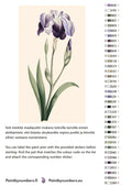Thumbnail for Paint color chart and instructions - Japanese Iris Large Blue Iris 40x70cm