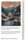 Thumbnail for Paint color chart and instructions - Japanese Onsen and Mountain 40x50cm