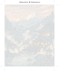 Thumbnail for Paint by numbers numbered canvas - Japanese Onsen and Mountain 40x50cm