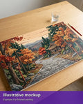 Thumbnail for Illustration of the completed paint by numbers - Japanese Temple Autumn Path 70x40cm