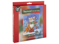 Thumbnail for Diamond painting Christmas cat 20x20cm 