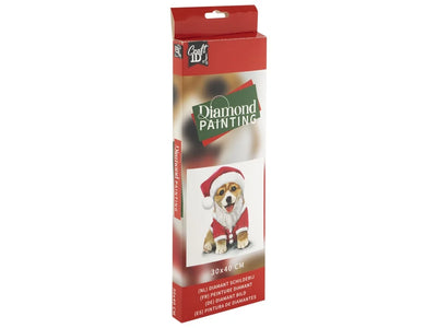 Christmas dog diamond painting 30x40cm