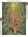 Thumbnail for Jungle Bengal Cat diamond painting adhesive canvas 30x40cm
