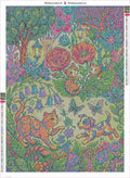 Thumbnail for Diamond painting adhesive canvas preview - Jungle Friends