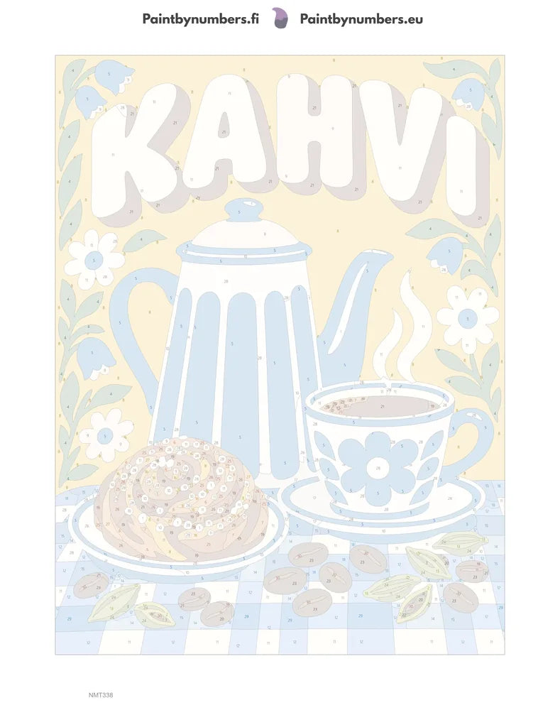 Paint by numbers numbered canvas - Kahvi 30x40cm