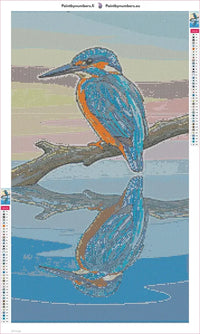 Thumbnail for Kingfisher diamond painting adhesive canvas 40x70cm
