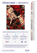 Thumbnail for Paint color chart and instructions - Kitsune Night 30x40cm
