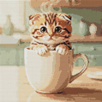 Thumbnail for Diamond pattern - Kitten in a Cup