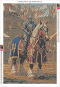 Thumbnail for Knight on Horse diamond painting adhesive canvas 40x60cm
