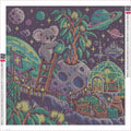 Thumbnail for Diamond painting adhesive canvas preview - Koala Moon Gardener