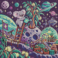 Thumbnail for Koala Moon Gardener, 50x50 cm diamond painting – full design preview without the close-up inset