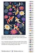 Thumbnail for Paint color chart and instructions - Koi Fish and Water Lilies 40x60cm