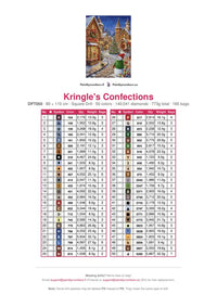 Thumbnail for Kringle's Confections diamond painting color chart – 50 DMC colors