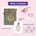 Thumbnail for L Etoile The Star 30x40cm diamond painting kit contents: adhesive canvas, color chart, tools and diamond bags