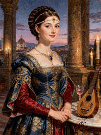 Thumbnail for Diamond painting Lady with Mandolin