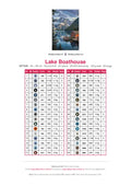 Thumbnail for Lake Boathouse diamond painting color chart – 34 DMC colors