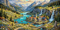 Miniatyrbild: Diamantmönster för Lakeside Picnic