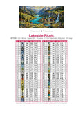 Thumbnail for DMC color chart for Lakeside Picnic diamond painting - 60 colors