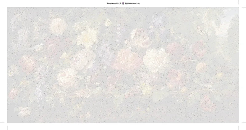 Paint by numbers numbered canvas - Large Flower Bouquet Table 120x60cm