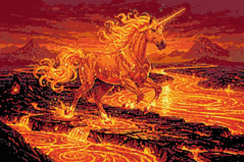 Diamond Pattern - Lava Unicorn