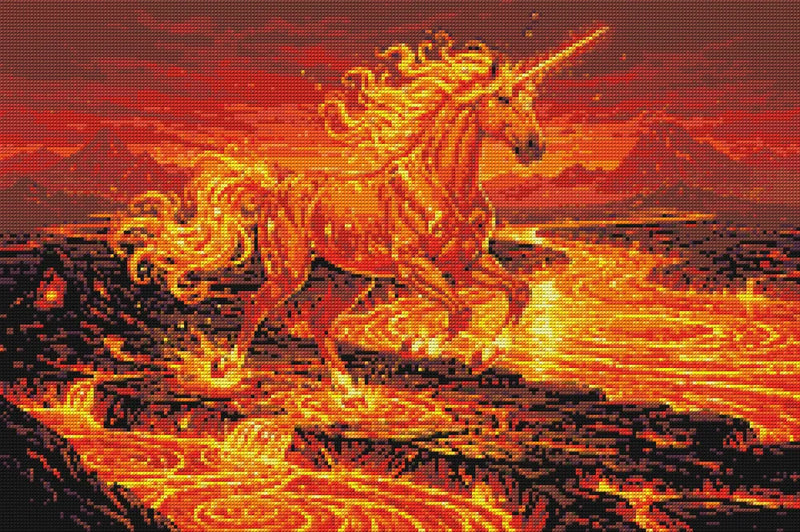 Diamond Pattern - Lava Unicorn
