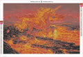 Thumbnail for Lava Unicorn diamond painting adhesive canvas 60x40cm