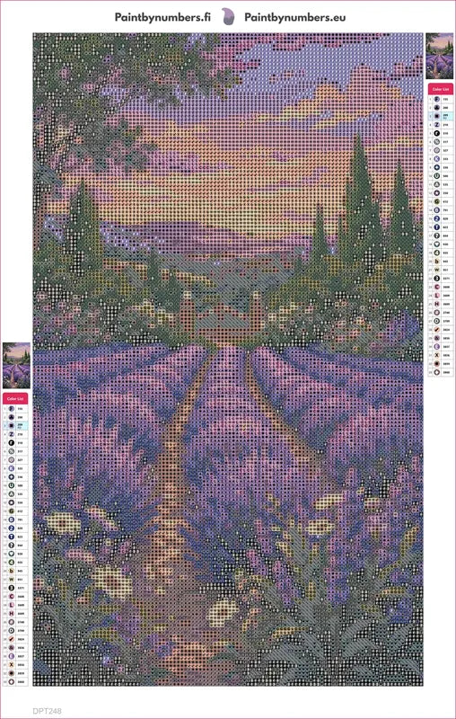 Lavender Gate diamond painting adhesive canvas 30x50cm