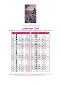 Thumbnail for Lavender Gate diamond painting color chart – 33 DMC colors