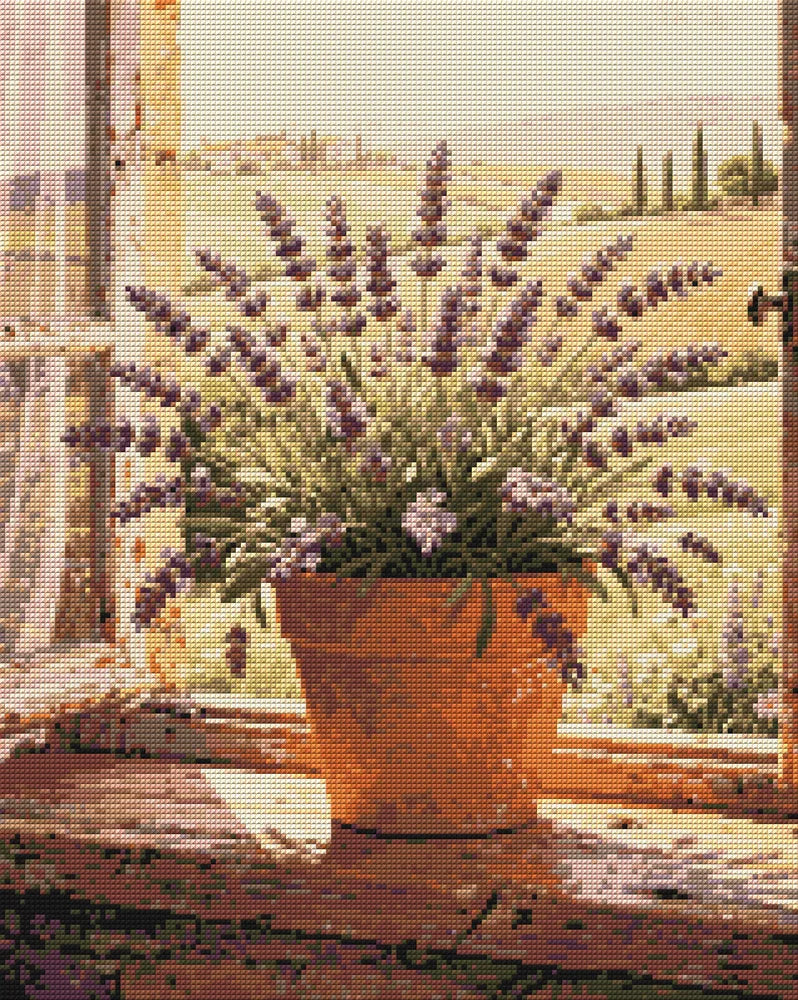 Diamond pattern - Lavender in Window
