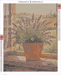 Thumbnail for Lavender in Window diamond painting adhesive canvas 40x50cm