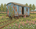 Thumbnail for Left on the Siding, 50x40 cm diamond painting – finished design preview