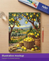Thumbnail for Illustration of the finished paint by numbers - Lemon Baskets in Countryside 40x50cm