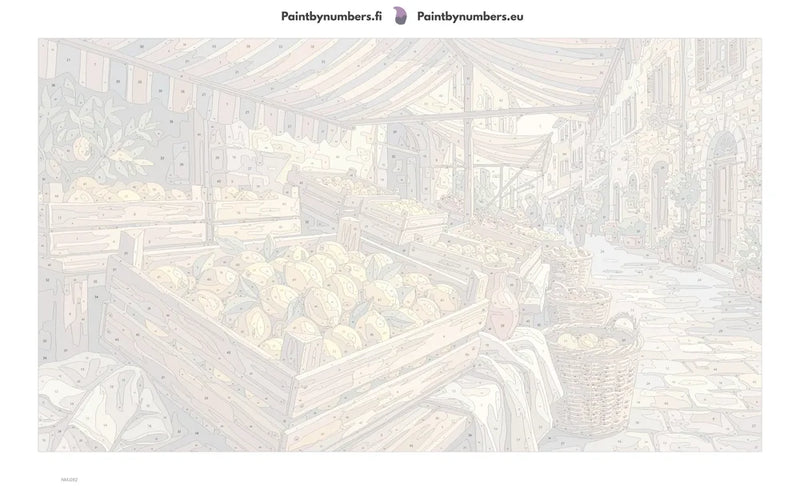 Numbered canvas - Lemon Market Street 70x40cm