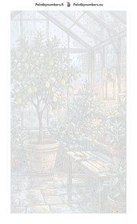 Thumbnail for Numbered canvas - Lemon Tree in Greenhouse 40x70cm