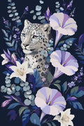 Thumbnail for Paint by numbers numbered canvas - Leopard and Purple Flowers 40x60cm
