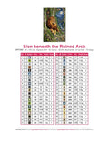Thumbnail for DMC color chart for Lion beneath the Ruined Arch diamond painting - 42 colors