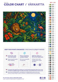 Thumbnail for Paint color chart and instructions - Lion in the Moonlit Jungle 70x50cm