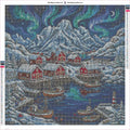 Thumbnail for Lofoten Winter diamond painting adhesive canvas 60x60cm